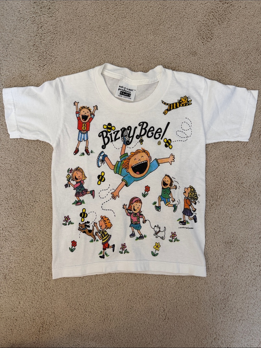 Vintage 90s Relevant Products Bizzy Bee Graphic T-Shirt Youth XS 2-4